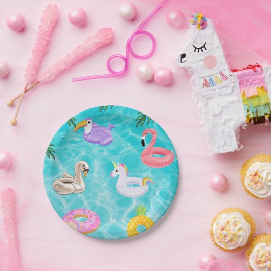 おもしろいサマープールパーティー ペーパープレート (パーティー)