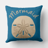 おもしろいサマーホリデーマーメイドサンドドルアートビーチ クッション (裏面)