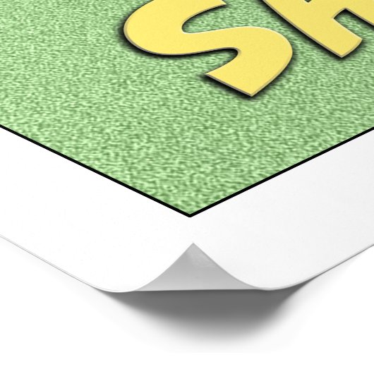 おもしろいサメとクマの無敵のスクエアポスター ポスター (角)