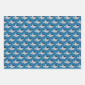 おもしろいサメ卒業 ラッピングペーパーシート (正面2)