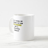 おもしろいサルが描かれたマグカップ ユーモア コーヒーマグカップ (正面左)