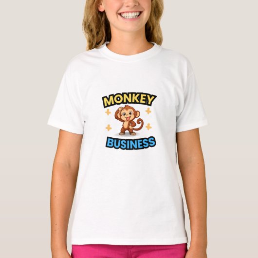おもしろいサル Tシャツ (正面)