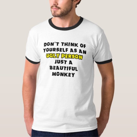 おもしろいサルTシャツ・ユーモア Tシャツ (正面)