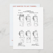おもしろいサンキューカード、トイレ紙特許 サンキューカード (正面/裏面)