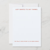 おもしろいサンキューカード、トイレ紙特許 サンキューカード (裏面)