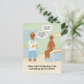 おもしろいサンキュードクターホリデークリスマス シーズンポストカード (スタンド正面)