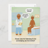 おもしろいサンキュードクターホリデークリスマス シーズンポストカード (正面/裏面)