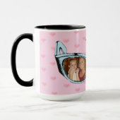 おもしろいサングラス写真パーソナライズされたコーヒーマグ マグカップ (左)