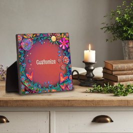 おもしろいサンシャインフローラお洒落ハート フォトプラーク