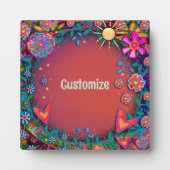 おもしろいサンシャインフローラお洒落ハート フォトプラーク (正面)