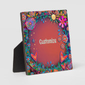 おもしろいサンシャインフローラお洒落ハート フォトプラーク (正面)