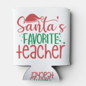 おもしろいサンタお気に入りの先生 缶クーラー (裏面)