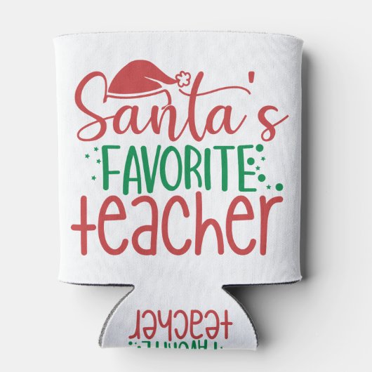 おもしろいサンタお気に入りの先生 缶クーラー (裏面)