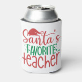 おもしろいサンタお気に入りの先生 缶クーラー (缶裏面)