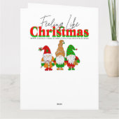 おもしろいサンタがカクテルを楽しむビーチ カード (裏面)