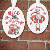 おもしろいサンタが証明さいけなれる オーナメント