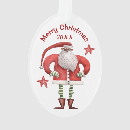 おもしろいサンタが証明さいけなれる オーナメント (裏面)
