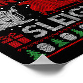 おもしろいサンタのそりを溶接ギフト醜い溶接機クリス ポスター (角)