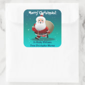 おもしろいサンタの袋にギフトがいっぱい スクエアシール (バッグ)