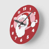 おもしろいサンタウォール時計 ラウンド壁時計 (傾斜)