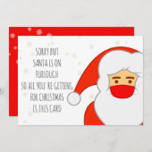おもしろいサンタオンフロウハッピークリスマスクコービデ シーズンカード (正面/裏面)