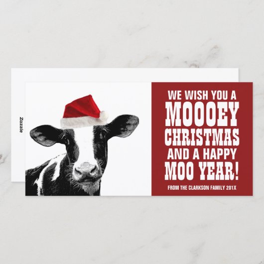 おもしろいサンタカウムーイークリスマスデイリーファーム シーズンカード (正面/裏面)