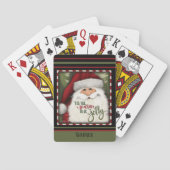 おもしろいサンタクリスマスフェスティバルレッドグリーンインスピレーション トランプ (裏面)