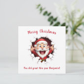 おもしろいサンタクロースがクリスマスカードを突破 カード (スタンド正面)