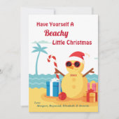 おもしろいサンタクロースのクリスマスの新年をパーソナライズ シーズンカード (正面)