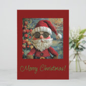 おもしろいサンタクロースのクリスマスカード シーズンカード (スタンド正面)