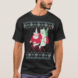 おもしろいサンタクロースのクリスマスホリデー Tシャツ