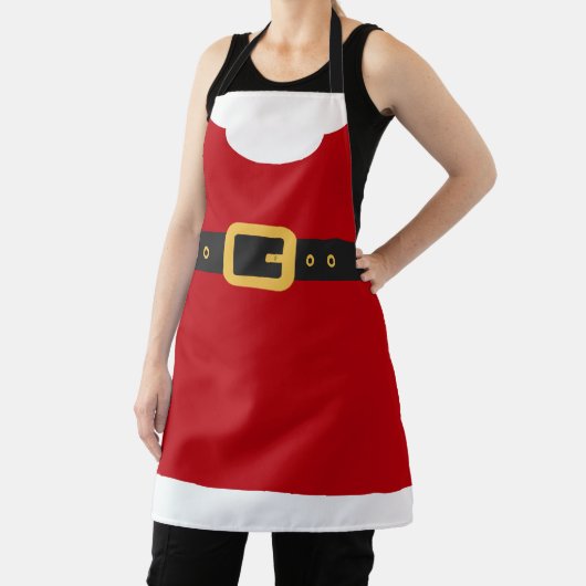 おもしろいサンタクロースは赤いクリスマス休暇に似合う エプロン (インサイチュ)