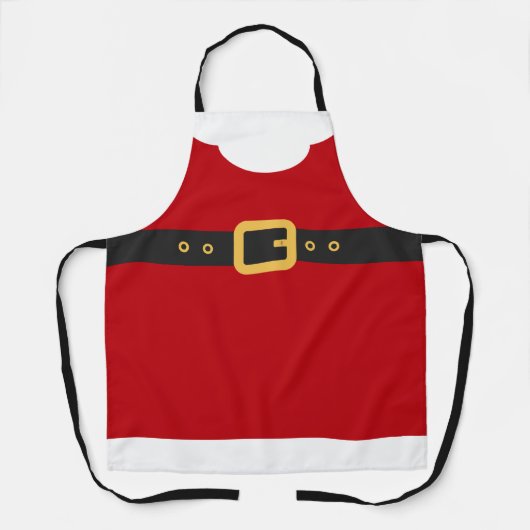 おもしろいサンタクロースは赤いクリスマス休暇に似合う エプロン (正面)