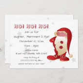 おもしろいサンタクロースクリスマスパーティの招待状 招待状 (正面/裏面)