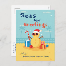 おもしろいサンタクロースシーズンハッピーニューイヤー シーズンポストカード