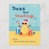 おもしろいサンタクロースシーズンハッピーニューイヤー シーズンポストカード (正面)