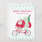 おもしろいサンタクロースメリークリスマス シーズンカード (正面)