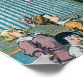 おもしろいサンタクロースヴィンテージアートホリデー ポスター (角)