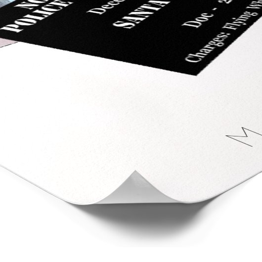 おもしろいサンタクロース警察のポスター! ポスター (角)