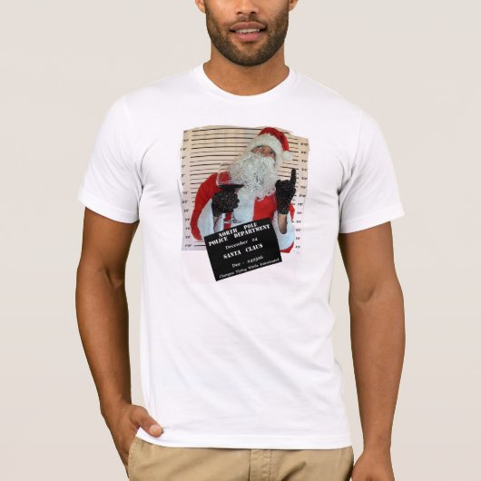おもしろいサンタクロース警視庁Tシャツ！ Tシャツ (正面)