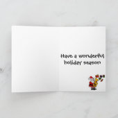 おもしろいサンタクロース遊のチューバクリスマスアート シーズンカード (内部)