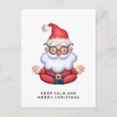 おもしろいサンタク保ロース落ち着いてクリスマス ポストカード (正面)