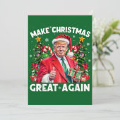 おもしろいサンタトランプの贈り物が再びクリスマスを素晴らし飾る シーズンカード (スタンド正面)