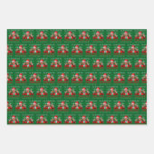 おもしろいサンタトランプ私はクリスマスに帰る ラッピングペーパーシート (正面2)