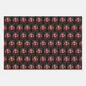 おもしろいサンタトランプ私はクリスマスに帰る ラッピングペーパーシート (正面)