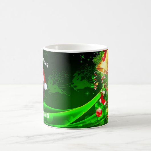 おもしろいサンタトランプ2024再びクリスマスを素晴らし作る コーヒーマグカップ (中央)