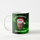 おもしろいサンタトランプ2024再びクリスマスを素晴らし作る コーヒーマグカップ (左)