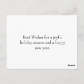 おもしろいサンタハット&グラス付きクリスマスサボテン ポストカード (裏面)