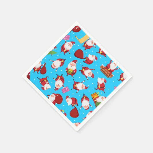 おもしろいサンタハピークリスマス |クリスマス休暇 スタンダードカクテルナプキン (角)