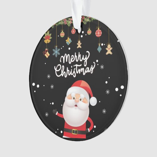 おもしろいサンタメリークリスマス2022 オーナメント (正面)